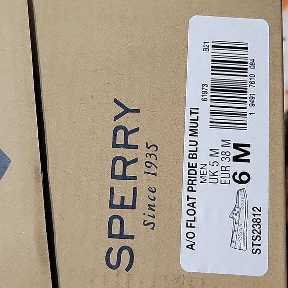 Sperry float pride multi colour men's 6 shoe - Picture 5 of 5